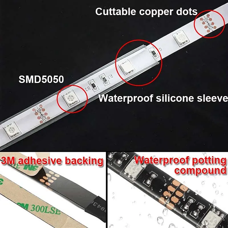 High-Brightness Smart RGB LED Strip Light